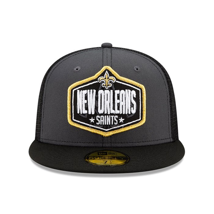 New Orleans Saints NFL Draft 59FIFTY Lippis Harmaat - New Era Lippikset Tarjota FI-147583